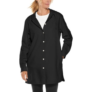 image:imageWomens Long Sleeve Beach Shirt  UPF 50 Sun Protection  IztapaBlack