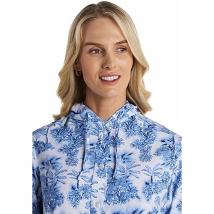image:imageWomens Long Sleeve Beach Shirt  UPF 50 Sun Protection  IztapaPeriwinkle Isla Bonita