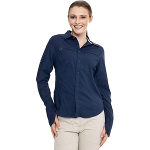 image:imageWomens Long Sleeve Fishing Sun Shirt  UPF 50 Sun Protection  KodiaNavy