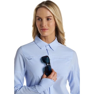 image:imageWomens Long Sleeve Fishing Sun Shirt  UPF 50 Sun Protection  KodiaPeriwinkle