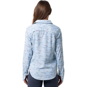 image:imageWomens Long Sleeve Fishing Sun Shirt  UPF 50 Sun Protection  KodiaSkyride Coastal Camo