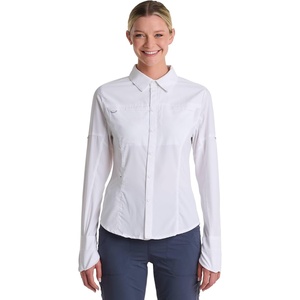 image:imageWomens Long Sleeve Fishing Sun Shirt  UPF 50 Sun Protection  KodiaWhite
