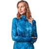 image:imageCoolibar Womens Vented Sun Hoodie  UPF 50 Sun Protection  ParosBlue Water Print