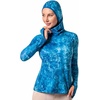 image:imageCoolibar Womens Vented Sun Hoodie  UPF 50 Sun Protection  ParosBlue Water Print