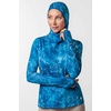 image:imageCoolibar Womens Vented Sun Hoodie  UPF 50 Sun Protection  ParosBlue Water Print
