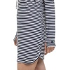image:imageHooded CoverUp Dress  UPF 50 Sun Protection  SeacoastWhiteNavy Stripe