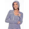 image:imageHooded CoverUp Dress  UPF 50 Sun Protection  SeacoastWhiteNavy Stripe
