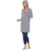 image:imageHooded CoverUp Dress  UPF 50 Sun Protection  SeacoastWhiteNavy Stripe