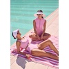 image:imageCap Sleeve Swimsuit  UPF 50 Sun Protection  SweetwaterPeony Pink