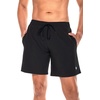 image:imageMens Swim Shorts 7 12  UPF 50 Sun Protection  KahunaBlack