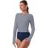 image:imageRash Guard  UPF 50 Sun Protection  BayfrontWhiteNavy Stripe