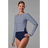 image:imageRash Guard  UPF 50 Sun Protection  BayfrontWhiteNavy Stripe