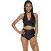 image:imageWomens Hooded Wrap Long Sleeve Top  UPF 50 Sun Protection  Little HavanaBlack