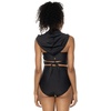 image:imageWomens Hooded Wrap Long Sleeve Top  UPF 50 Sun Protection  Little HavanaBlack