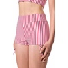 image:imageWomens Ruche Swim Shorts  UPF 50 Sun Protection  BayshoreCherry Cherry Stripe