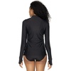 image:imageWomens Zip Rash Guard  UPF 50 Sun Protection  EscalanteBlack