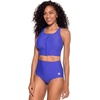image:imageZipUp Swim Bra  UPF 50 Sun Protection  MedleyBaja Blue