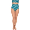 image:imageWomens High Rise Swim Bottoms  UPF 50 Sun Protection  Ocean SculptTahitian Teal Swaying Palms