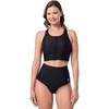 image:imageZipUp Swim Bra  UPF 50 Sun Protection  MedleyBlack