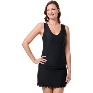 image:imageTankini with Scallop Detail  UPF 50 Sun Protection  AcroporaBlack