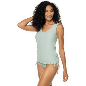 image:imageTankini with Scallop Detail  UPF 50 Sun Protection  AcroporaMisty Aqua