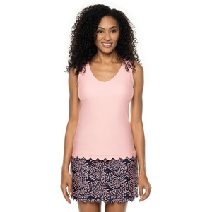 image:imageTankini with Scallop Detail  UPF 50 Sun Protection  AcroporaPeachy Pink