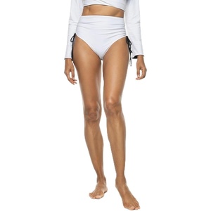 image:imageWomens Reversible Ruche Swim Bottoms  UPF 50 Sun Protection  MyrtleBlack Colorblock