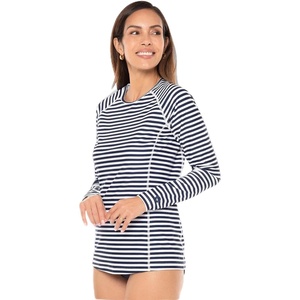 image:imageWomens Hightide Short Sleeve Swim Shirt  UPF 50 Sun Protection  Virasana in WhiteNavy