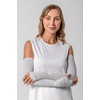 image:imageWomens Performance Arm Sleeves  UPF 50 Sun Protection  BackspinSleek Grey