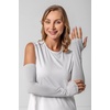 image:imageWomens Performance Arm Sleeves  UPF 50 Sun Protection  BackspinSleek Grey