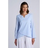 image:imageWomens Tunic Top with RollUp Sleeves  UPF 50 Sun Protection  Santa BarbaraPeriwinkle