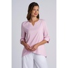 image:imageWomens Tunic Top with RollUp Sleeves  UPF 50 Sun Protection  Santa BarbaraPowder