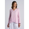 image:imageWomens Tunic Top with RollUp Sleeves  UPF 50 Sun Protection  Santa BarbaraPowder