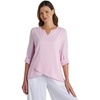 image:imageWomens Tunic Top with RollUp Sleeves  UPF 50 Sun Protection  Santa BarbaraPowder