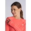 image:imageWomens Fitness Long Sleeve TShirt  UPF 50 Sun Protection  DeviCoral Reef